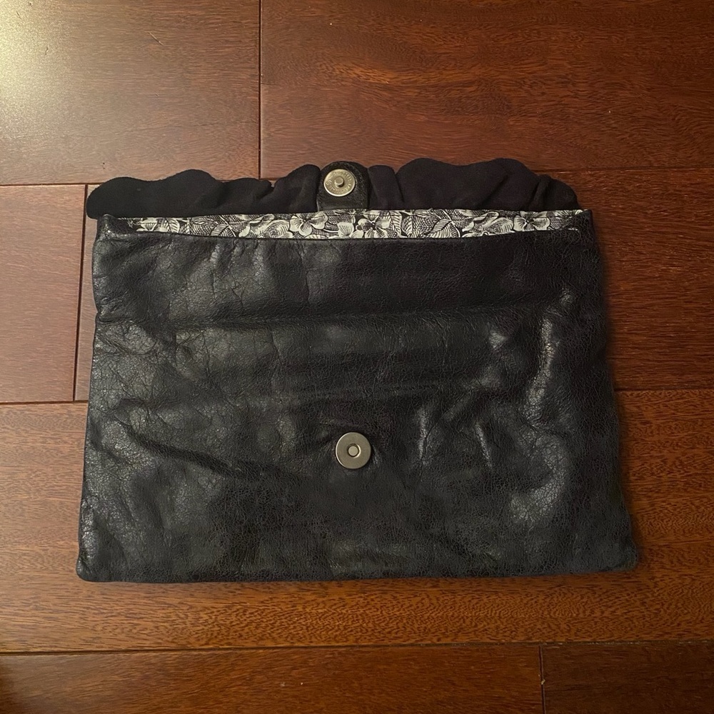 HOBO Distressed Leather Ruffle Clutch - Picture 3 of 4